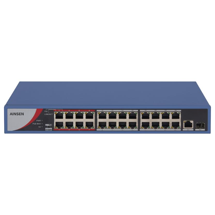 AINSEN 24 Port PoE Switch 10/100M